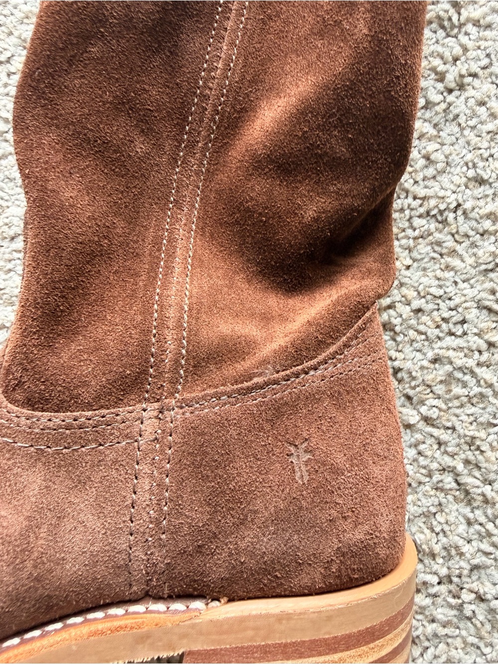 NWOT FRYE Campus 12R Suede Mid-Calf Boots 🔥 rare size 🔥 - Picture 2 of 12